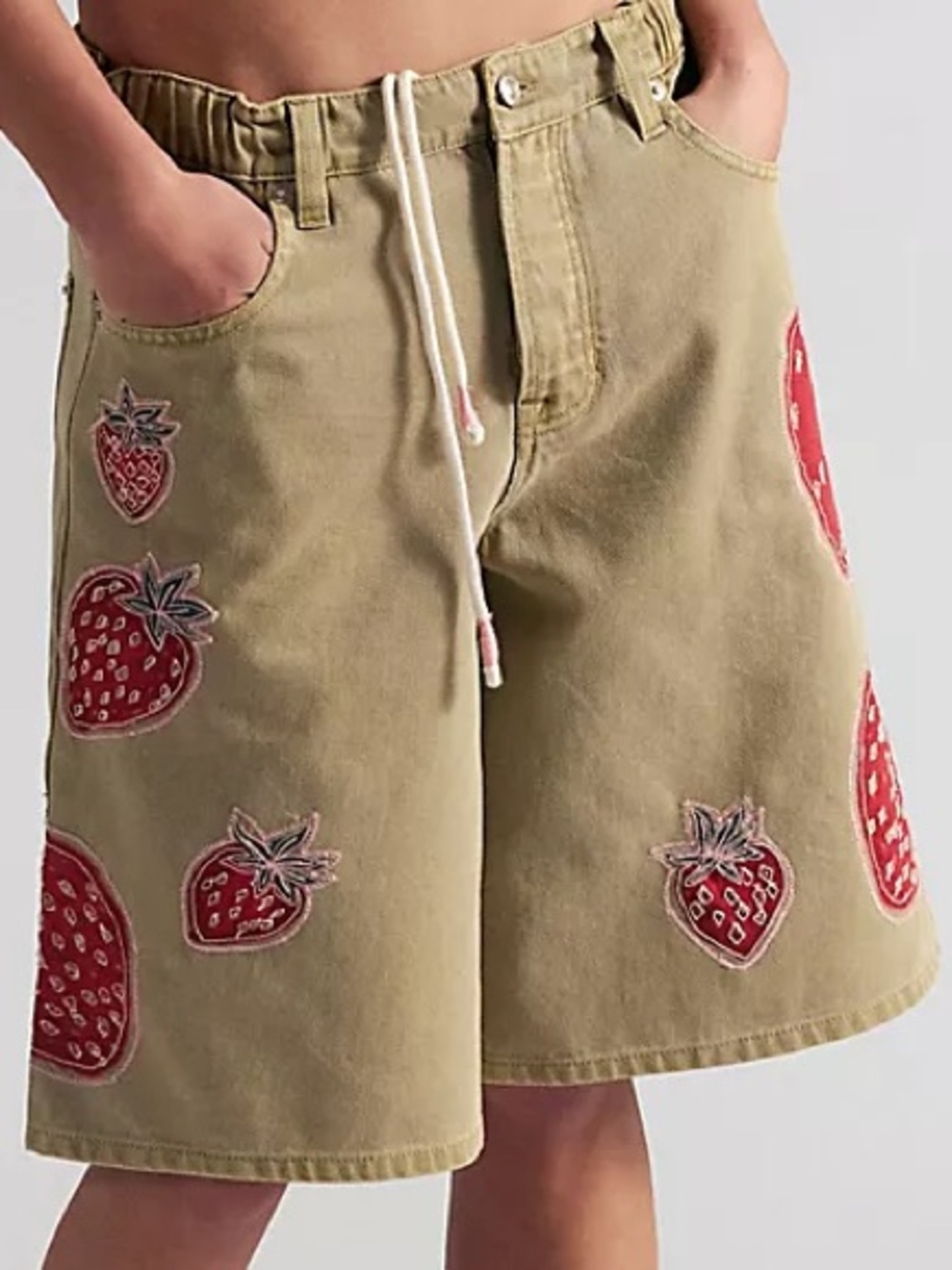 NWT FREE PEOPLE WE THE FREE Garden State Long Shorts | Strawberry Sundaze $228